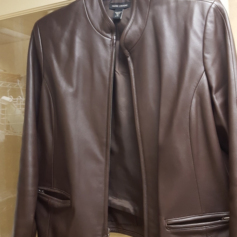 Valerie Stevens Soft Brown Leather Jacket